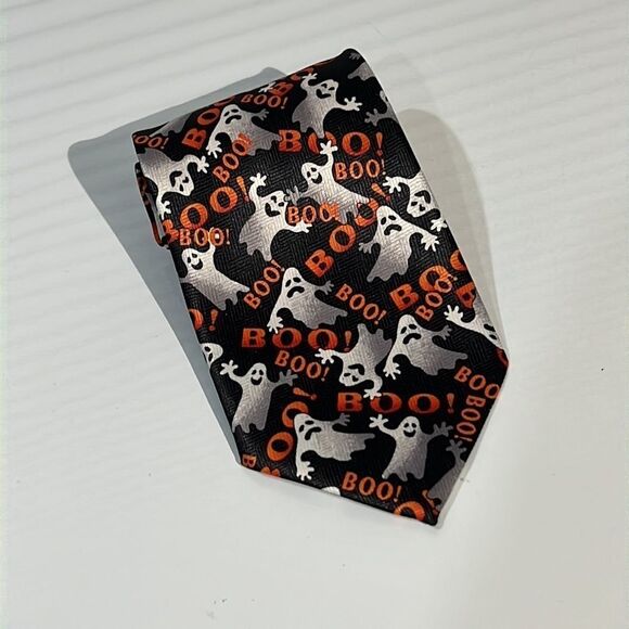 Bundle Sale 3 for $15 | Halloween Boo Ghost Neck Tie - Picture 3 of 7